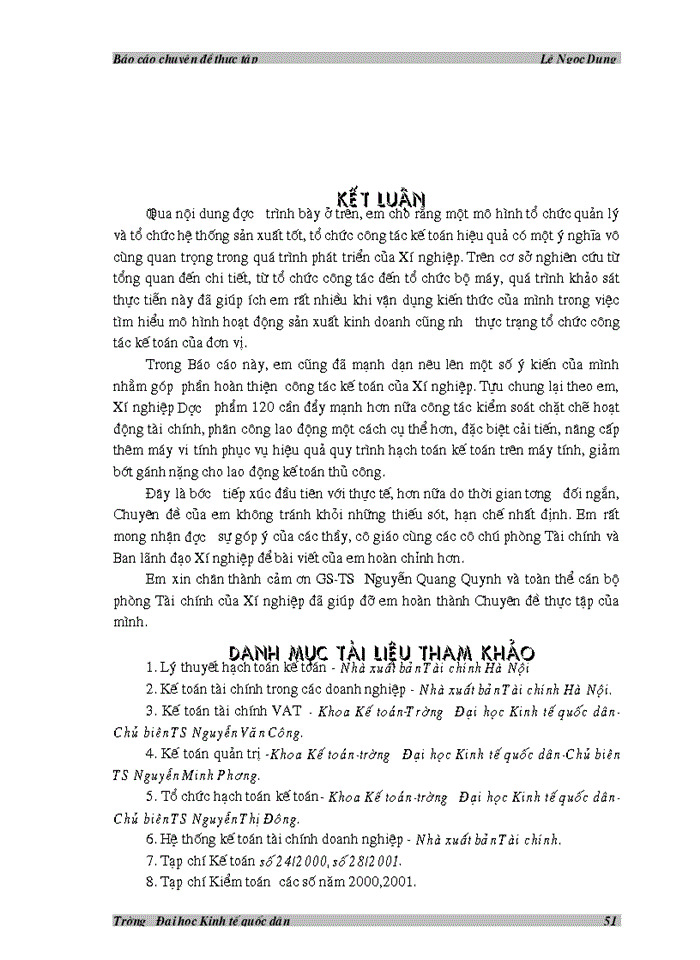 image for page Hoàn thiện tổ chức kế toán tại Xí nghiệp Dược phẩm 120 lấy tổ chức kế toán vật liệu