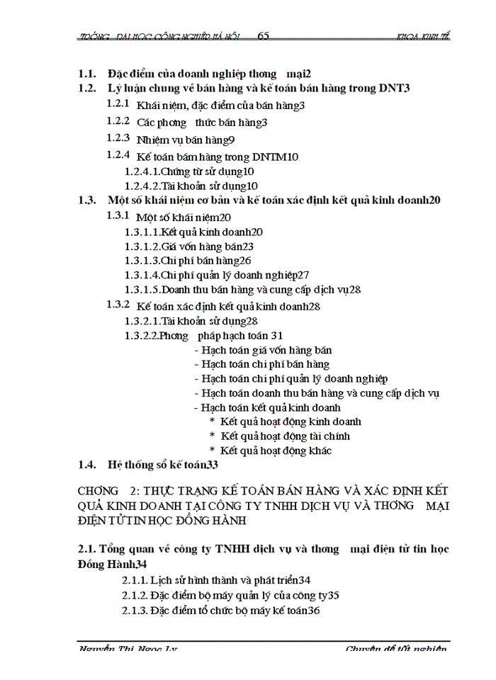 image for page Hoàn thiện công tác kế toán bán hàng và xác định kết quả kinh doanh tại công ty TNHH dịch vụ và thương mại điện tử tin học Đồng Hành