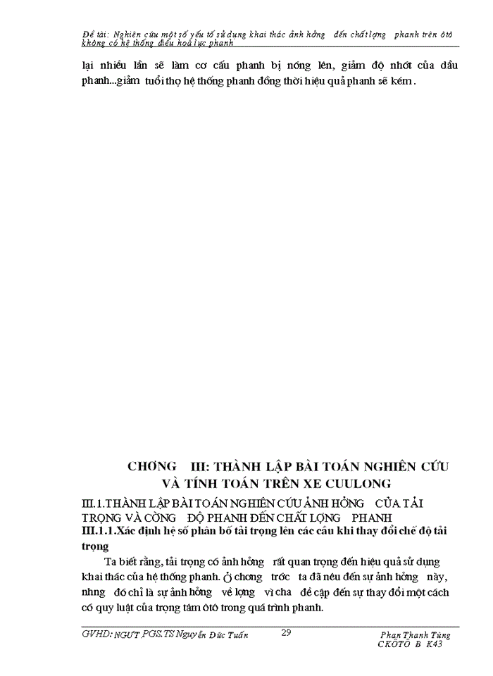 image for page Nghiên cứu một số yếu tố sử dụng khai thác ảnh hưởng đến chất lượng phanh trên ôtô không có hệ thống điều hoà lực phanh