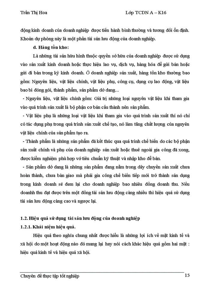 image for page Nâng cao hiệu quả sử dụng tài sản lưu động tại công ty TNHH Việt – Ý