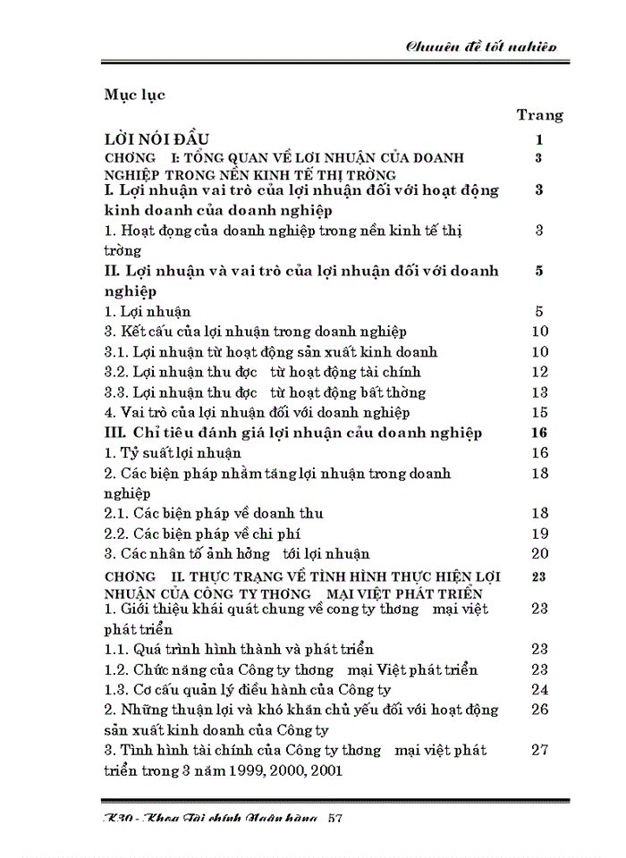 image for page Một số biện pháp nhằm nâng cao lợi nhuận ở Công ty Thương mại Việt Phát Triển