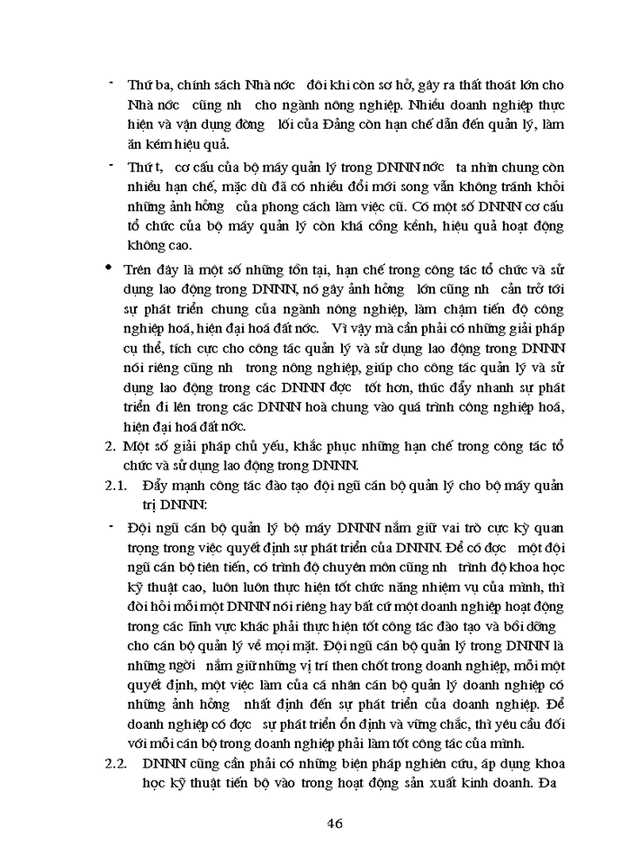 image for page Tổ chức và sử dụng lao động hợp lý rong hđ quản trị bộ máy doanh nghiệp nông nghiệp