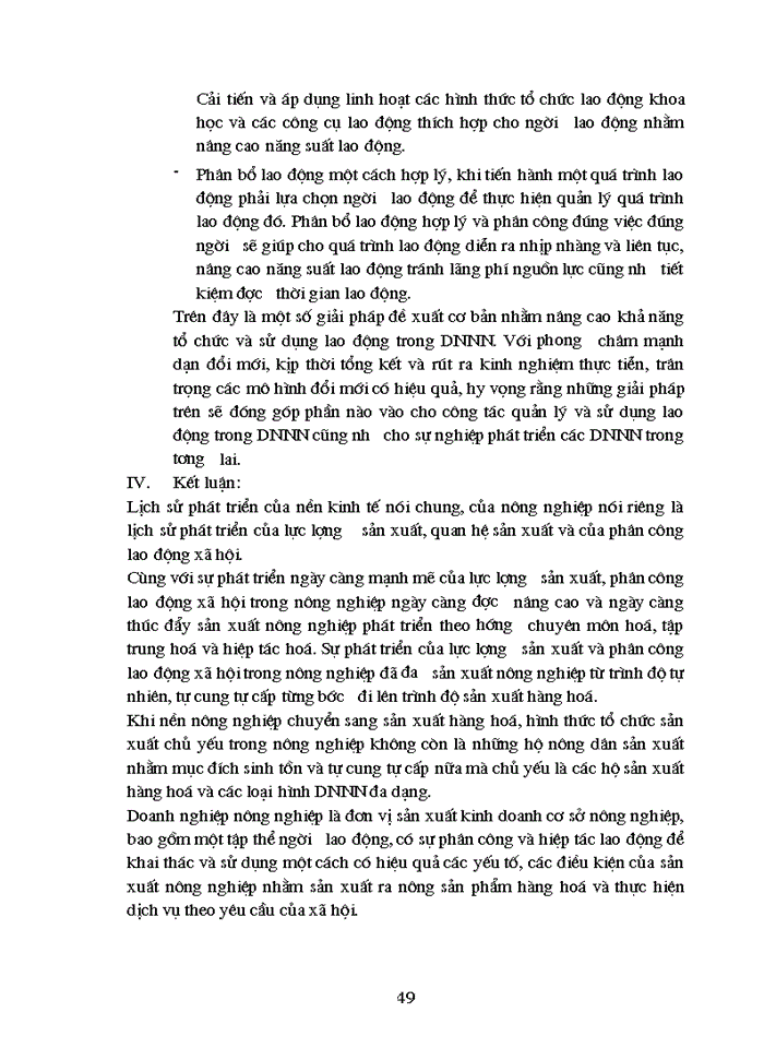 image for page Tổ chức và sử dụng lao động hợp lý rong hđ quản trị bộ máy doanh nghiệp nông nghiệp