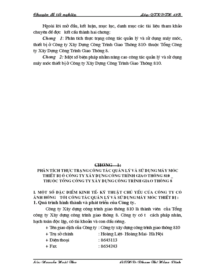 image for page Một số biện pháp nhằm nâng cao công tác quản lý và sử dụng máy móc thiết bị tại Công ty Xây Dựng Công Trình Giao Thông 810