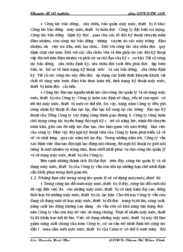 image for page Một số biện pháp nhằm nâng cao công tác quản lý và sử dụng máy móc thiết bị tại Công ty Xây Dựng Công Trình Giao Thông 810