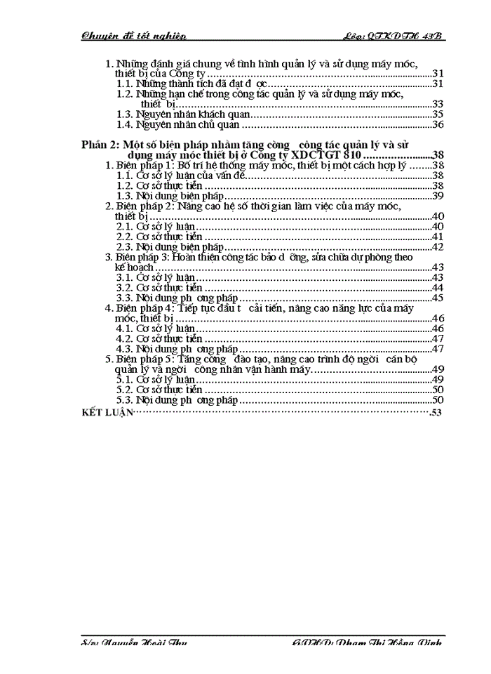 image for page Một số biện pháp nhằm nâng cao công tác quản lý và sử dụng máy móc thiết bị tại Công ty Xây Dựng Công Trình Giao Thông 810
