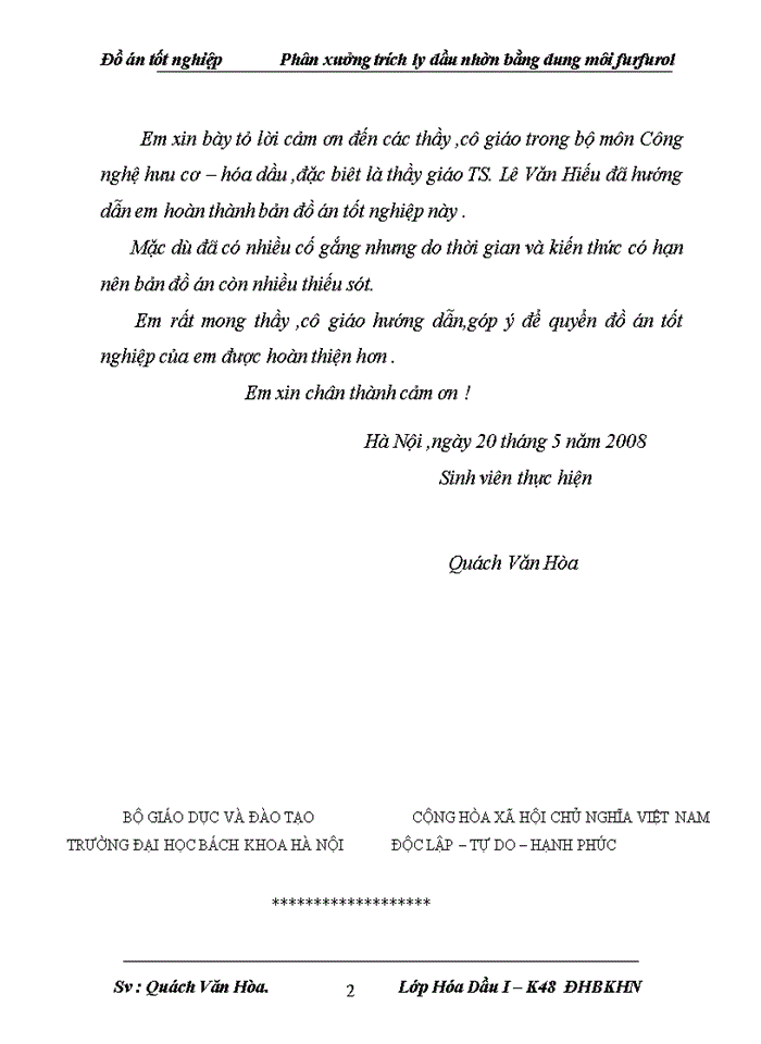 image for page thiết kế phân xưởng trích ly sản xuất dầu nhờn bằng dung môi furfurol năng suất 450.000 tấn/năm