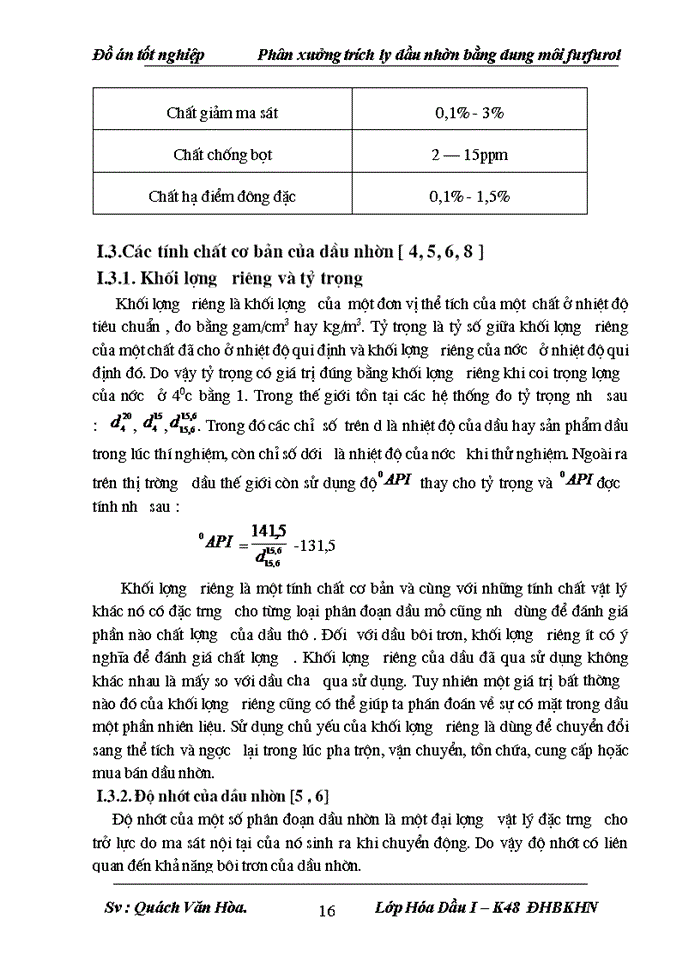 image for page thiết kế phân xưởng trích ly sản xuất dầu nhờn bằng dung môi furfurol năng suất 450.000 tấn/năm