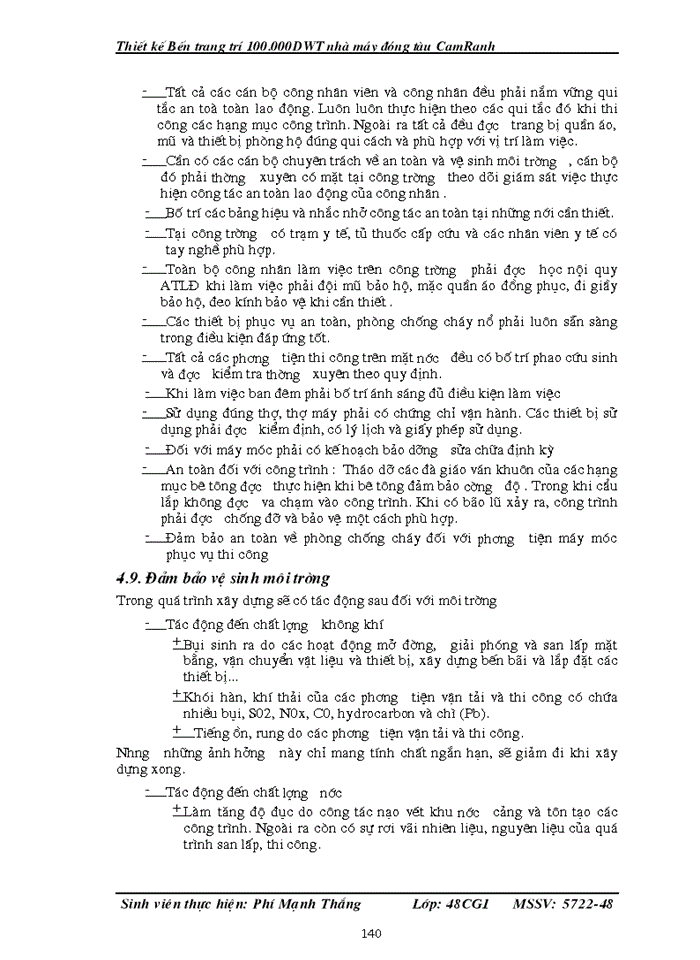 image for page Thiết kế Bến trang trí 100.000DWT nhà máy đóng tàu CamRanh