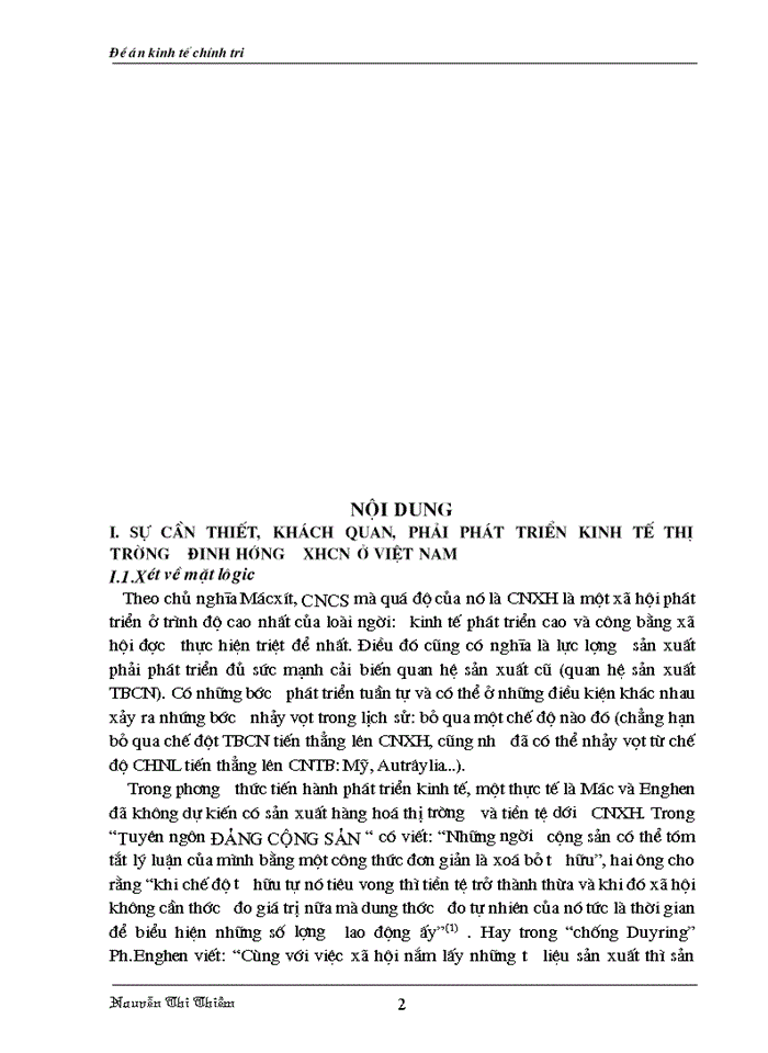 image for page Phân tích tính tất yếu khách quan đặc điểm của kinh tế thị trường đinh hướng XHCN ở Việt Nam và các giải pháp để phát triển nó
