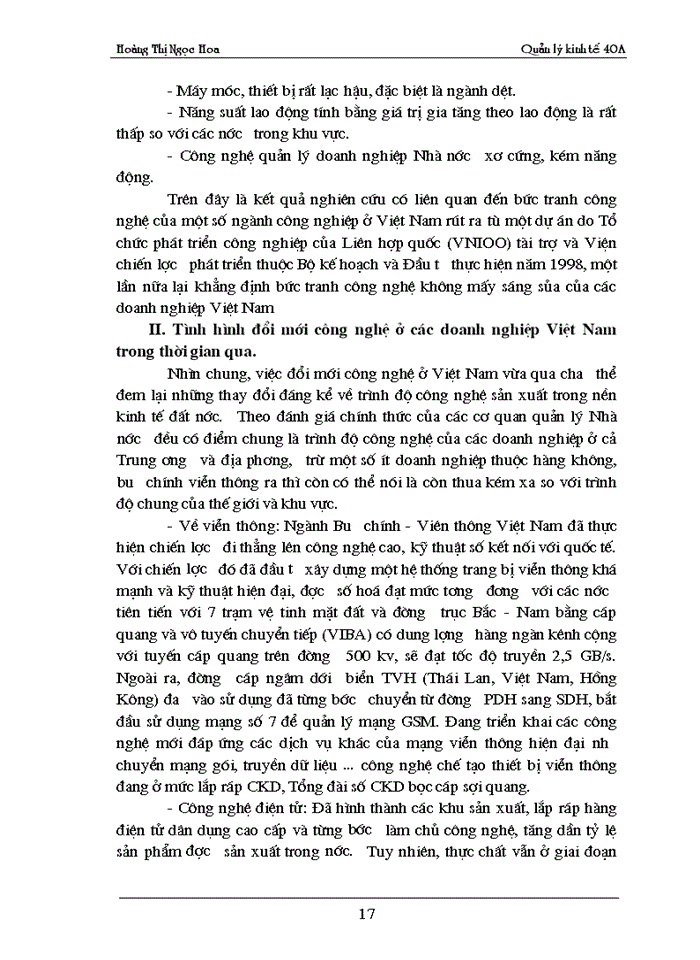 image for page Một số vấn đề về đổi mới công nghệ trong các doanh nghiệp công nghệp ở Việt Nam