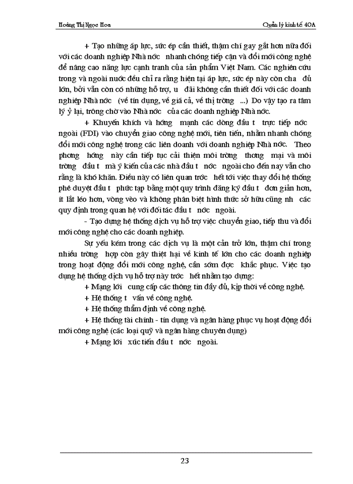 image for page Một số vấn đề về đổi mới công nghệ trong các doanh nghiệp công nghệp ở Việt Nam