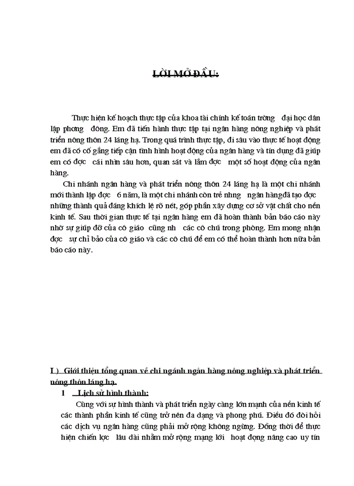image for page Tình hình hoạt động kinh doanh của chi nhánh Ngân hàng nông nghiệp  và phát triển nông thôn Láng Hạ
