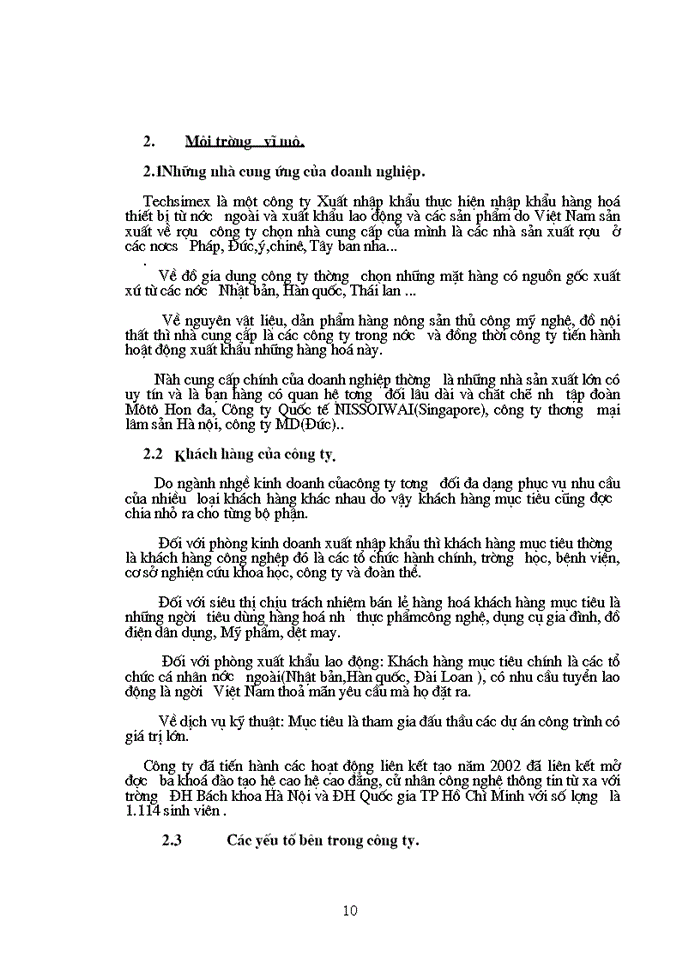 image for page Tình hình hoạt động marketing và các chính sách căn bản.