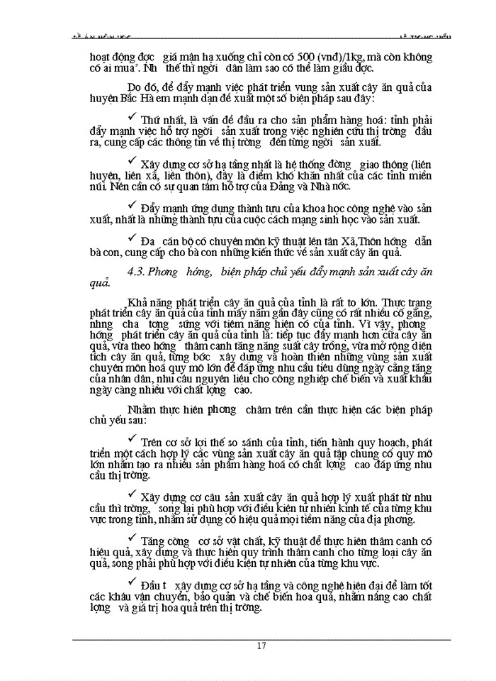 image for page Những vấn đề về định hướng chuyển dịch cơ cấu cây trồng theo hướng sản xuất hàng hoá của tỉnh Lào Cai trong một số năm tới