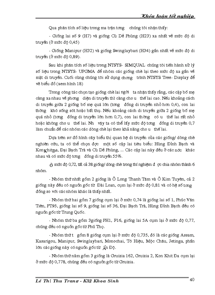 image for page Nghiên cứu đa dạng di truyền các giống/ dòng chè thu thập ở Việt Nam