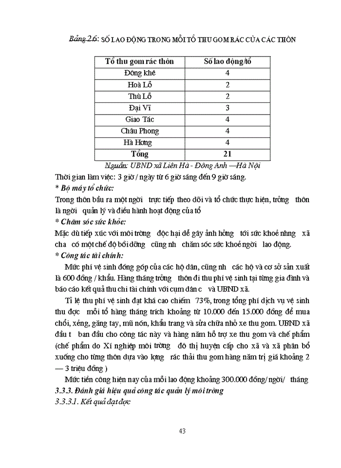 image for page Xã hội hóa công tác bảo vệ môi trường ở ngoại thành hà nội theo mô hình làng xã tự quản ở xã liên hà - đông anh - hà nội