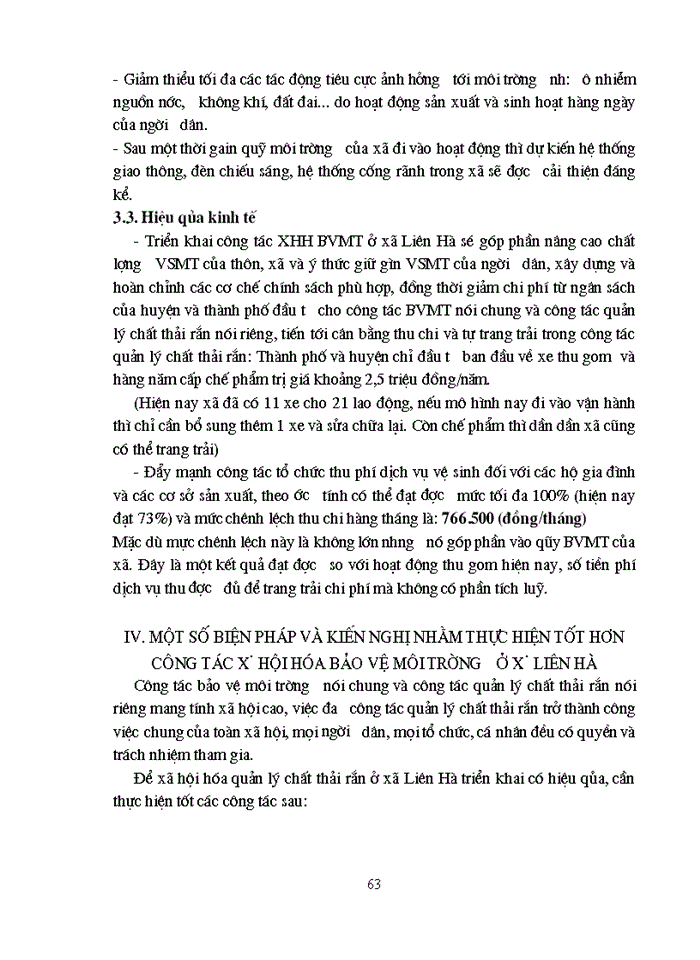image for page Xã hội hóa công tác bảo vệ môi trường ở ngoại thành hà nội theo mô hình làng xã tự quản ở xã liên hà - đông anh - hà nội