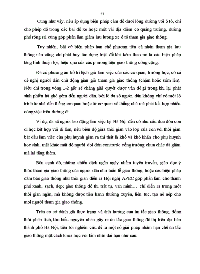 image for page Giải pháp giảm ùn tắc giao thông đô thị  trên địa bàn Thành phố Hà Nội