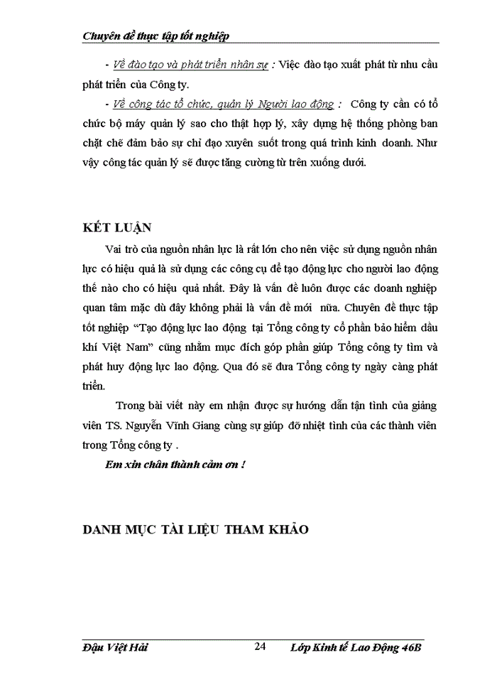 image for page Hoàn thiện công tác tạo động lực tại Tổng công ty cổ phần bảo hiểm dầu khí Việt Nam