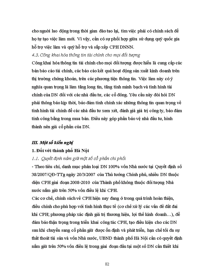 image for page Giải pháp đẩy mạnh cổ phần hóa các DNNN của thành phố Hà Nội