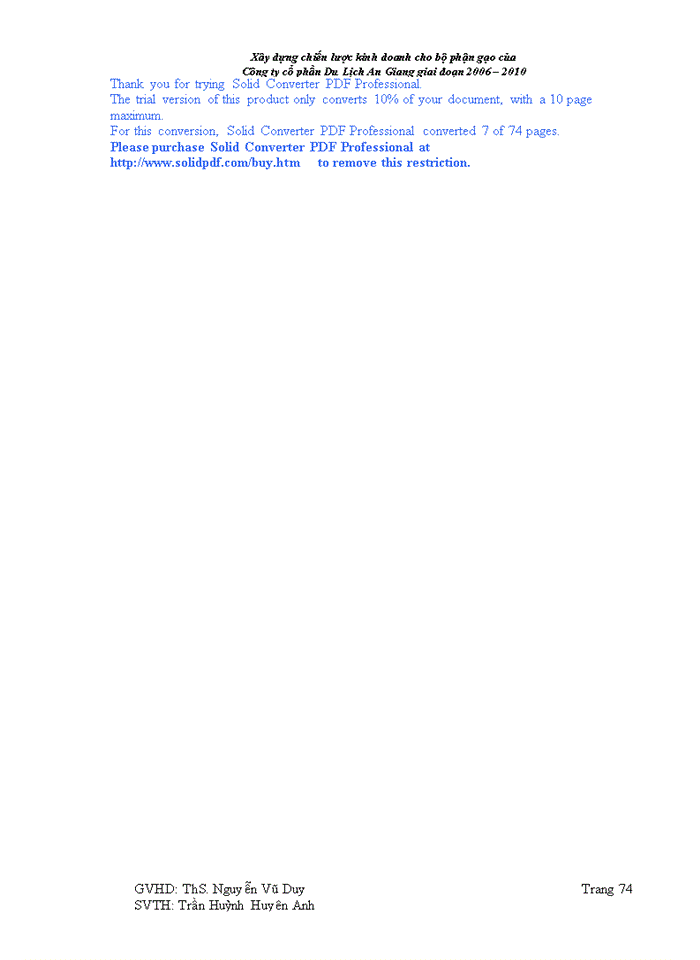 image for page Xây dựng chiến lược kinh doanh cho bộ phận gạo của Công ty cổ phần Du Lịch An Giang