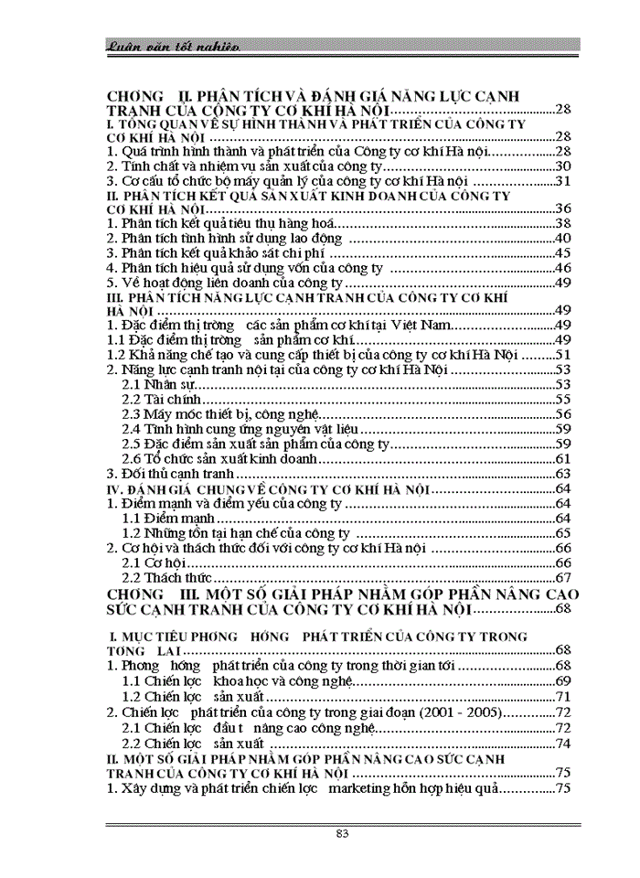 image for page Một số giải pháp nhằm góp phần nâng cao khả năng cạnh tranh của Công ty Cơ khí Hà nội