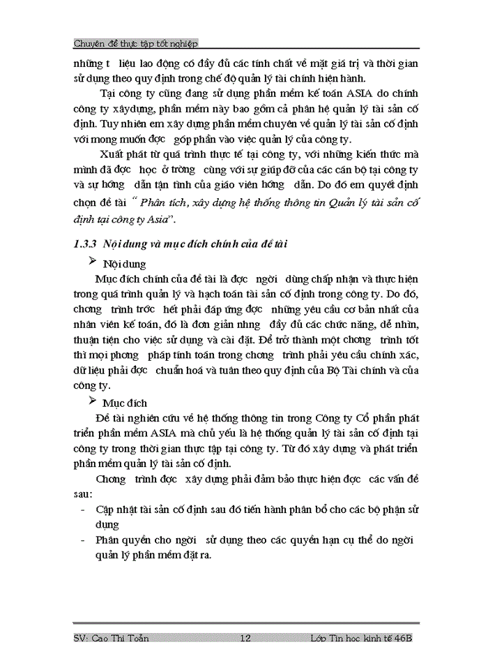 image for page Phân tích, thiết kế phần mềm quản lý Tài sản cố định tại công ty