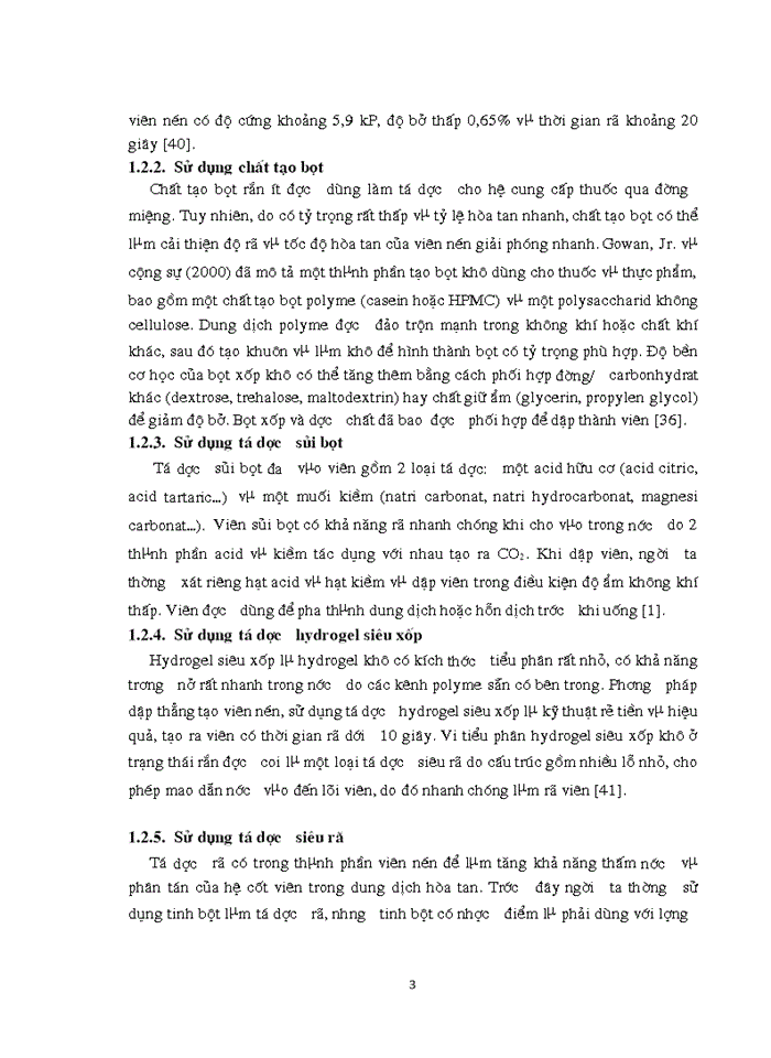 image for page Nghiên cứu bào chế viên nén cefadroxil giải phóng nhanh bằng phương pháp dập viên qua tạo hạt ướt