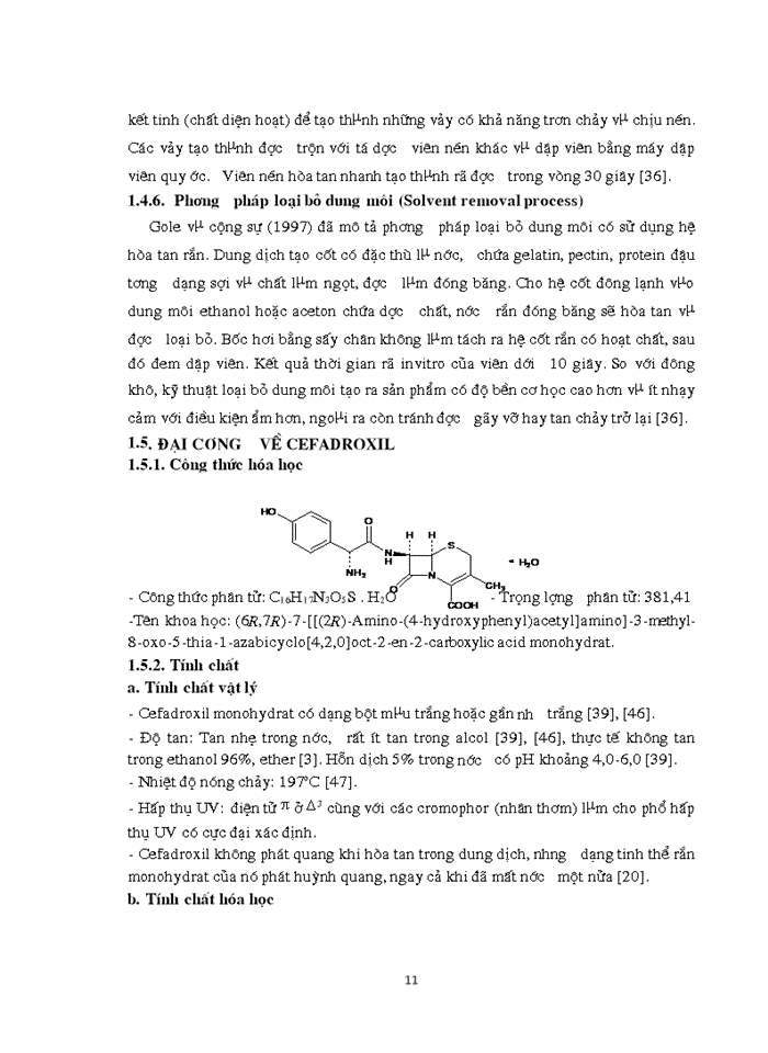 image for page Nghiên cứu bào chế viên nén cefadroxil giải phóng nhanh bằng phương pháp dập viên qua tạo hạt ướt