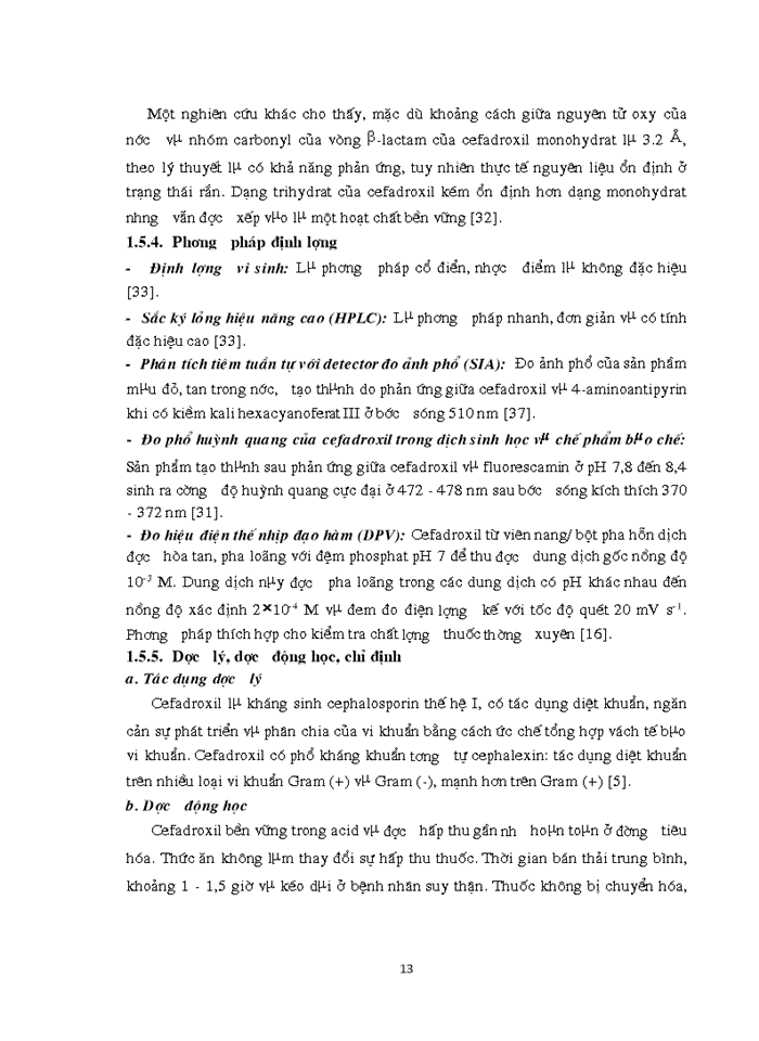 image for page Nghiên cứu bào chế viên nén cefadroxil giải phóng nhanh bằng phương pháp dập viên qua tạo hạt ướt