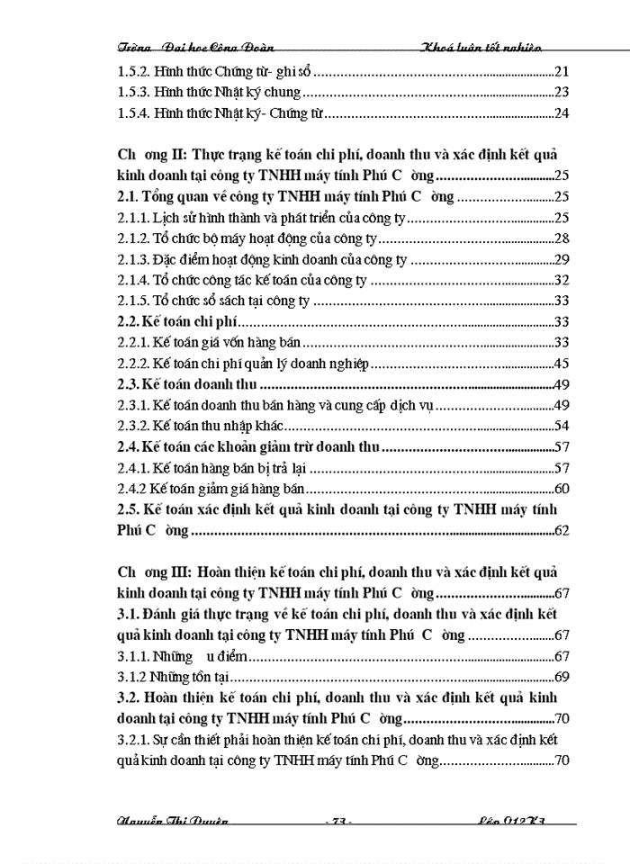 image for page Hoàn thiện công tác kế toán chi phí, doanh thu, và xác định kết quả tiêu thụ tại công ty trách nhiệm hữu hạn máy tính Phú Cường