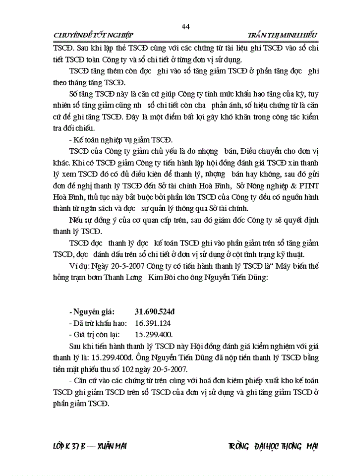 image for page Vận dụng chuẩn mực kế toán Việt Nam vào việc hoàn thiện công tác kế toán tài sản cố định tại công  ty khai thác công trình thuỷ lợi Hòa Bình