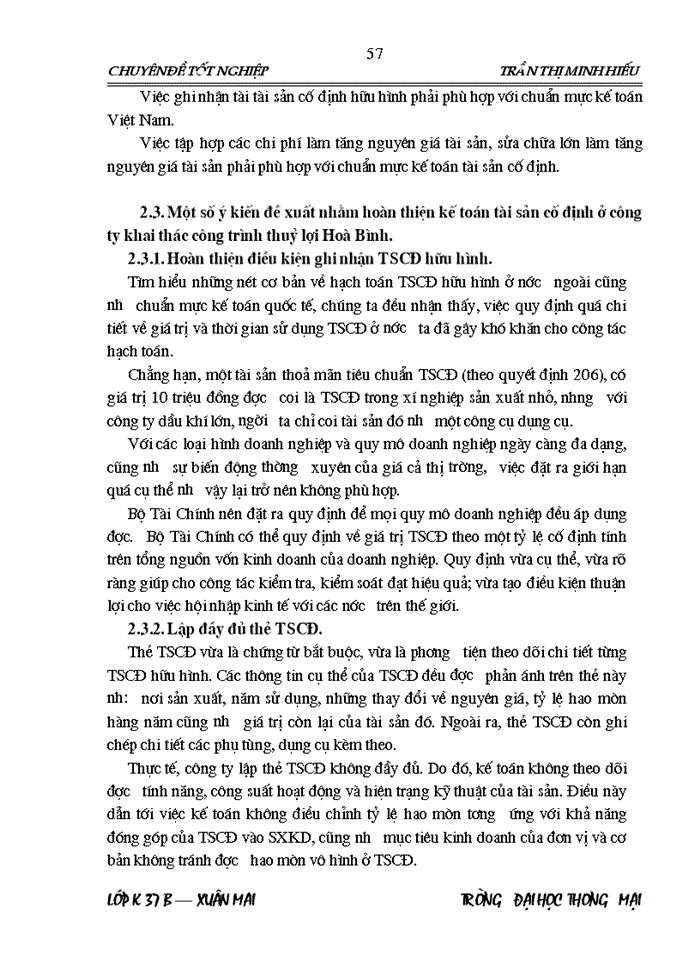 image for page Vận dụng chuẩn mực kế toán Việt Nam vào việc hoàn thiện công tác kế toán tài sản cố định tại công  ty khai thác công trình thuỷ lợi Hòa Bình