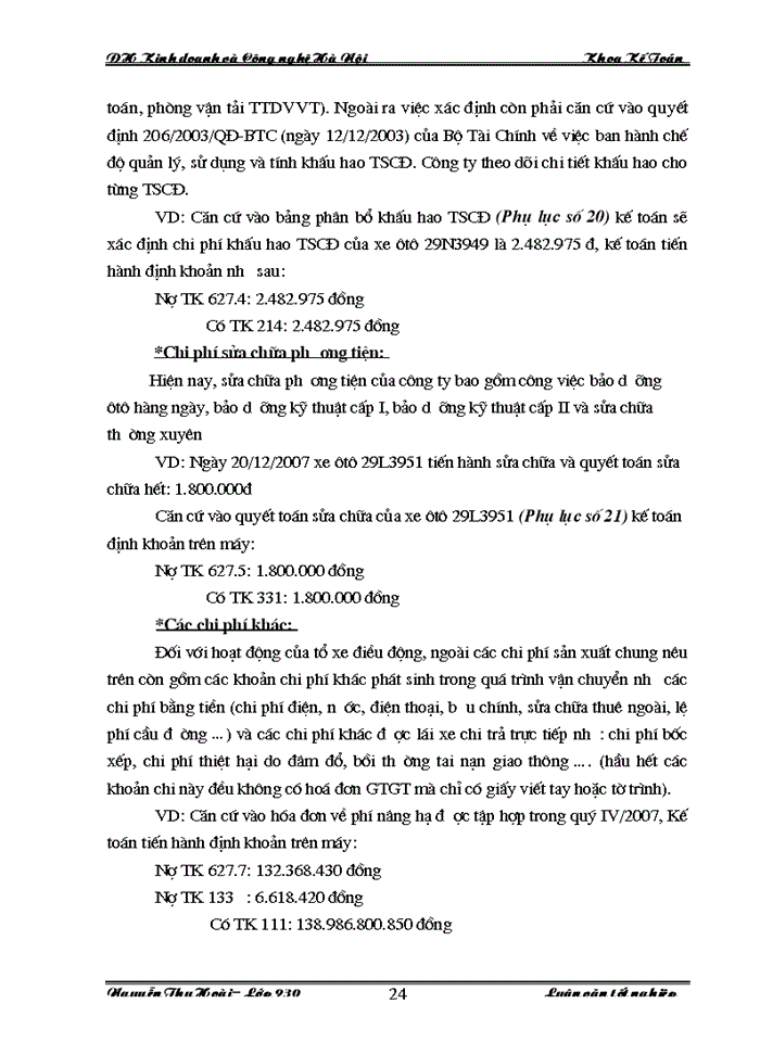 image for page Hoàn thiện công tác hạch toán kế toán chi phí sản xuất và tính giá thành sản phẩm dịch vụ vận tải tại Công ty  Cổ phần Vận tải và Thương mại - Vitranimex