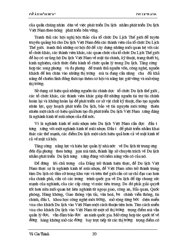 image for page Những tồn tại của ngành Du lịch Việt Nam và những biện pháp khắc phục.