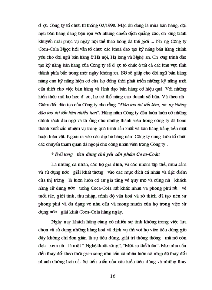 image for page Các kiến nghị nhằm nâng cao hiệu quả của việc tìm hiểu hành vi người tiêu dùng đối với Công ty Coca- Cola Ngọc Hồi