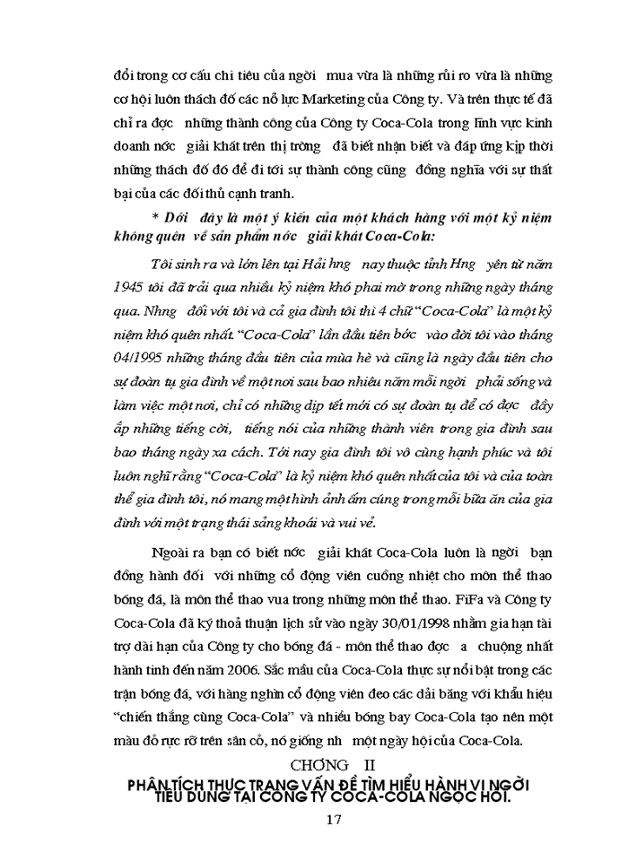 image for page Các kiến nghị nhằm nâng cao hiệu quả của việc tìm hiểu hành vi người tiêu dùng đối với Công ty Coca- Cola Ngọc Hồi