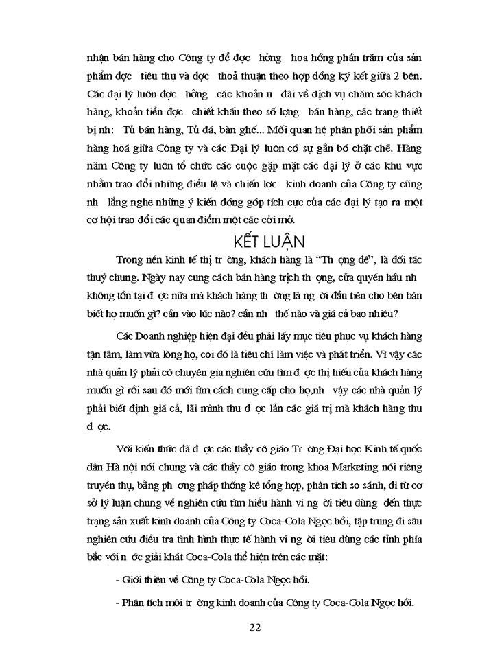 image for page Các kiến nghị nhằm nâng cao hiệu quả của việc tìm hiểu hành vi người tiêu dùng đối với Công ty Coca- Cola Ngọc Hồi