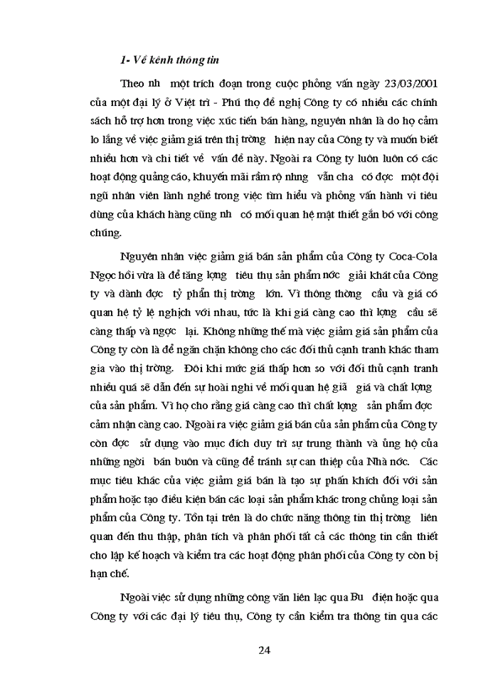 image for page Các kiến nghị nhằm nâng cao hiệu quả của việc tìm hiểu hành vi người tiêu dùng đối với Công ty Coca- Cola Ngọc Hồi
