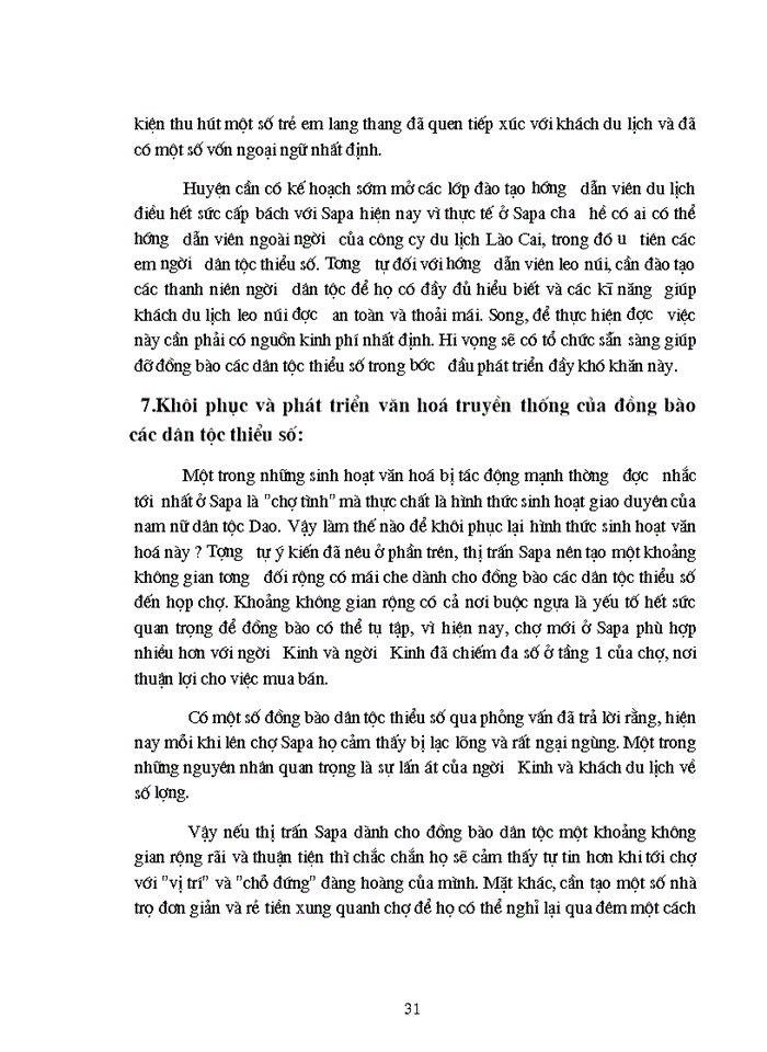 image for page Tác động của phát triển du lịch tới các dân tộc thiểu số và những giải pháp để phát triển du lịch bền vữngở sa pa