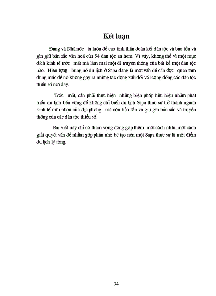 image for page Tác động của phát triển du lịch tới các dân tộc thiểu số và những giải pháp để phát triển du lịch bền vữngở sa pa