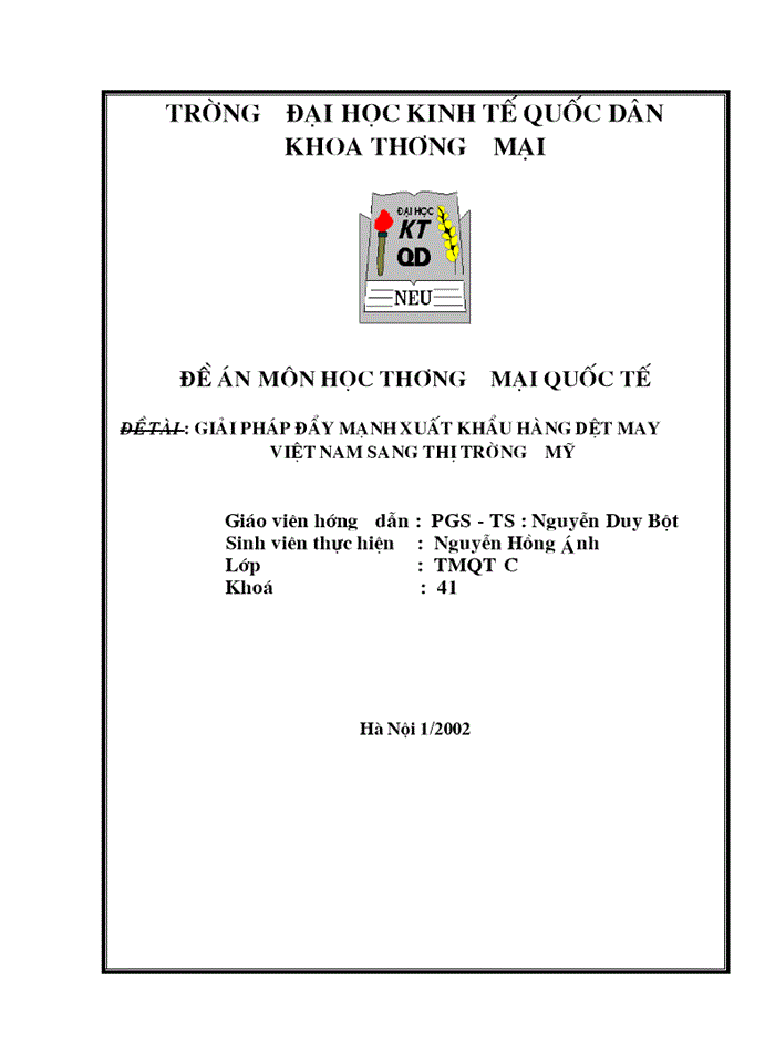 image for page Những giải pháp đẩy mạnh xuất khẩu hàng dệt may Việt Nam sang thị trường Mỹ