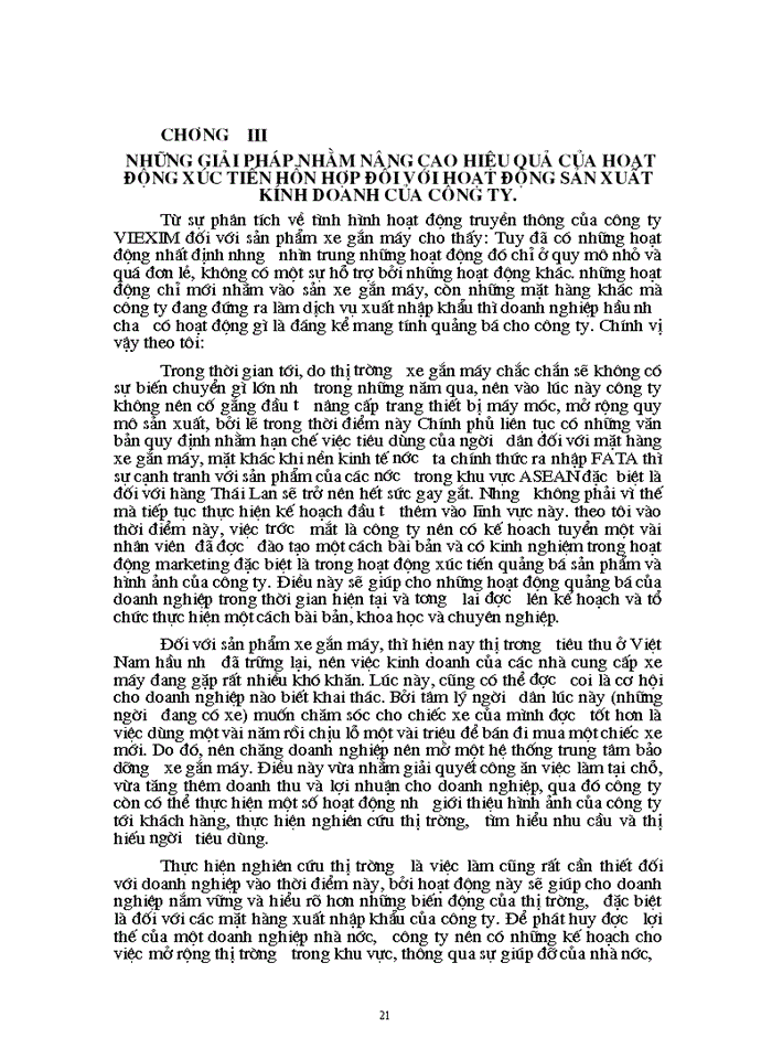 image for page Thực trạng và giải pháp cho hoạt động xúc tiến hỗn hợp nhằm nâng cao hiệu quả sản xuất kinh doanh của công ty Phát triển XNK và đầu tư (VIEXIM).