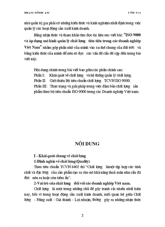 image for page ISO 9000 và áp dụng mô hình quản lý chất lượng tiên tiến trong các doanh nghiệp Việt Nam