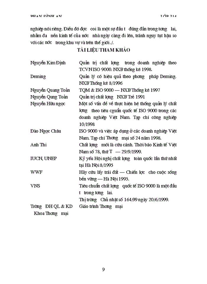 image for page ISO 9000 và áp dụng mô hình quản lý chất lượng tiên tiến trong các doanh nghiệp Việt Nam