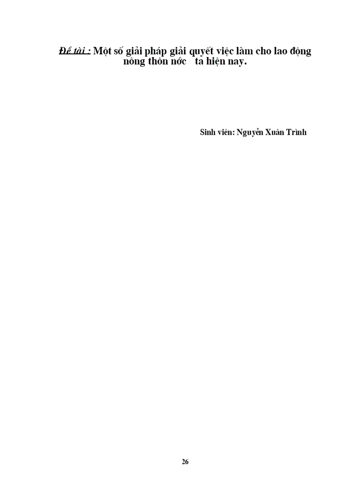 image for page Một số giải pháp giải quyết việc làm cho lao động nông thôn nước ta hiện nay.