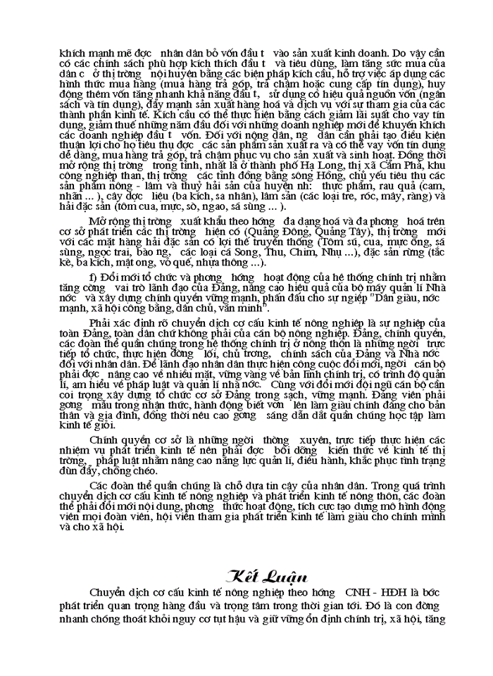 image for page Chuyển dịch cơ cấu kinh tế nông nghiệp ở huyện Vân Đồn, tỉnh Quảng Ninh theo hướng CNH - HĐH