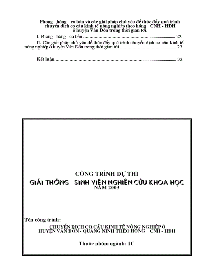 image for page Chuyển dịch cơ cấu kinh tế nông nghiệp ở huyện Vân Đồn, tỉnh Quảng Ninh theo hướng CNH - HĐH