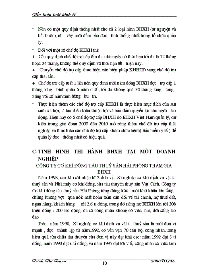 image for page Nội dung và ý nghĩa của chế độ bảo hiểm xã hội. tình hình thi hành chế độ bảo hiểm xã hội tại một doanh nghiệp.
